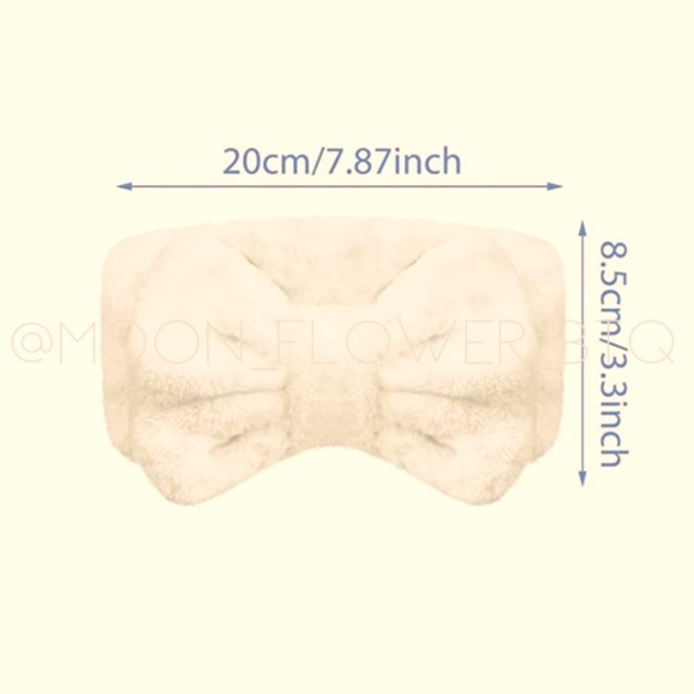 Plush Microfiber Facial Spa Headband Off White - Picture 4 of 5
